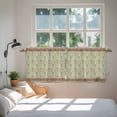 thumbnail image 3 of Vintage Boho Floral Tier Curtains 36 Inch Length, Ethnic Tribe Abstract Flowers Cafe Short Curtains for Bathroom Over Sink, Small Kitchen Curtain Light Filtering Tiered Drapes 2 Panels 27.5"Wx36"L, 3 of 8