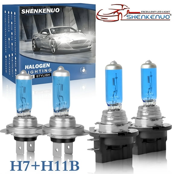 H11B H7 Halogen Headlight Bulbs for Kia Sportage 2011 2012 2013 2014 2015 2016 High&Low Beam Warm White,Easy to Install 4pack