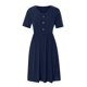 thumbnail image 3 of Moda mujer vestidos verano sólido Casual cuello en V manga corta botón vacaciones playa Mini vestido Fridja  qw6465, 3 of 4