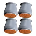 thumbnail image 3 of Bewildely Protector de silicona para patas de silla, 4 Uds., cubierta antideslizante para pies de mesa, tapa para patas de muebles de suelo de dura Cubiertas para muebles de jardín Gris Bewildely HA005820-04, 3 of 6