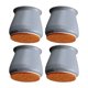 thumbnail image 3 of Ounissouiy Protector de silicona para patas de silla, 4 Uds., cubierta antideslizante para pies de mesa, tapa para patas de muebles de suelo de dura Cubiertas para muebles de jardín Gris, 3 of 6