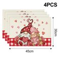thumbnail image 4 of Ensemble de 4 Sets de table Réutilisables pour Décoration de table de Cuisine de la Saint-Valentin, 4 of 5