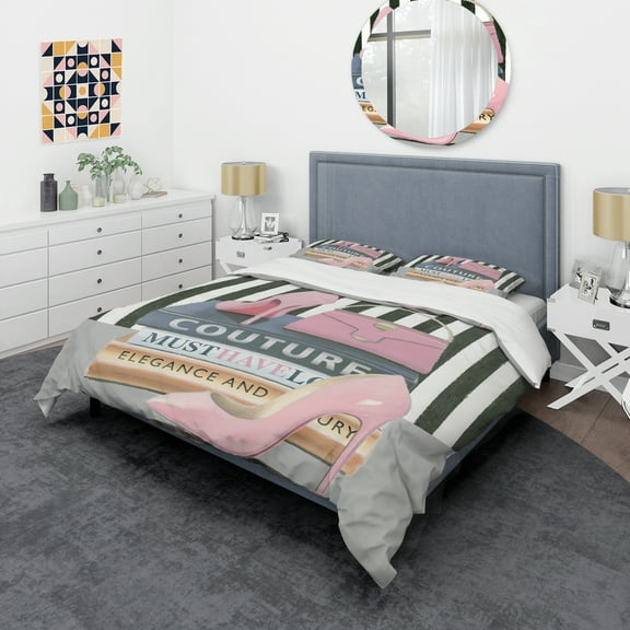 Designart 'Glam fashion High Heels VII' Glam Duvet Cover Set