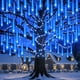 thumbnail image 1 of Luces de lluvia tipo meteorito para exteriores Adecorty, 24 tubos, 576 LED, color azul, 1 of 8
