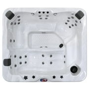 American Spas AM-637LS 5-Person 37-Jet Lounger Spa with Bluetooth Stereo System, LED Streamer Waterfall, Ozone Sanitization