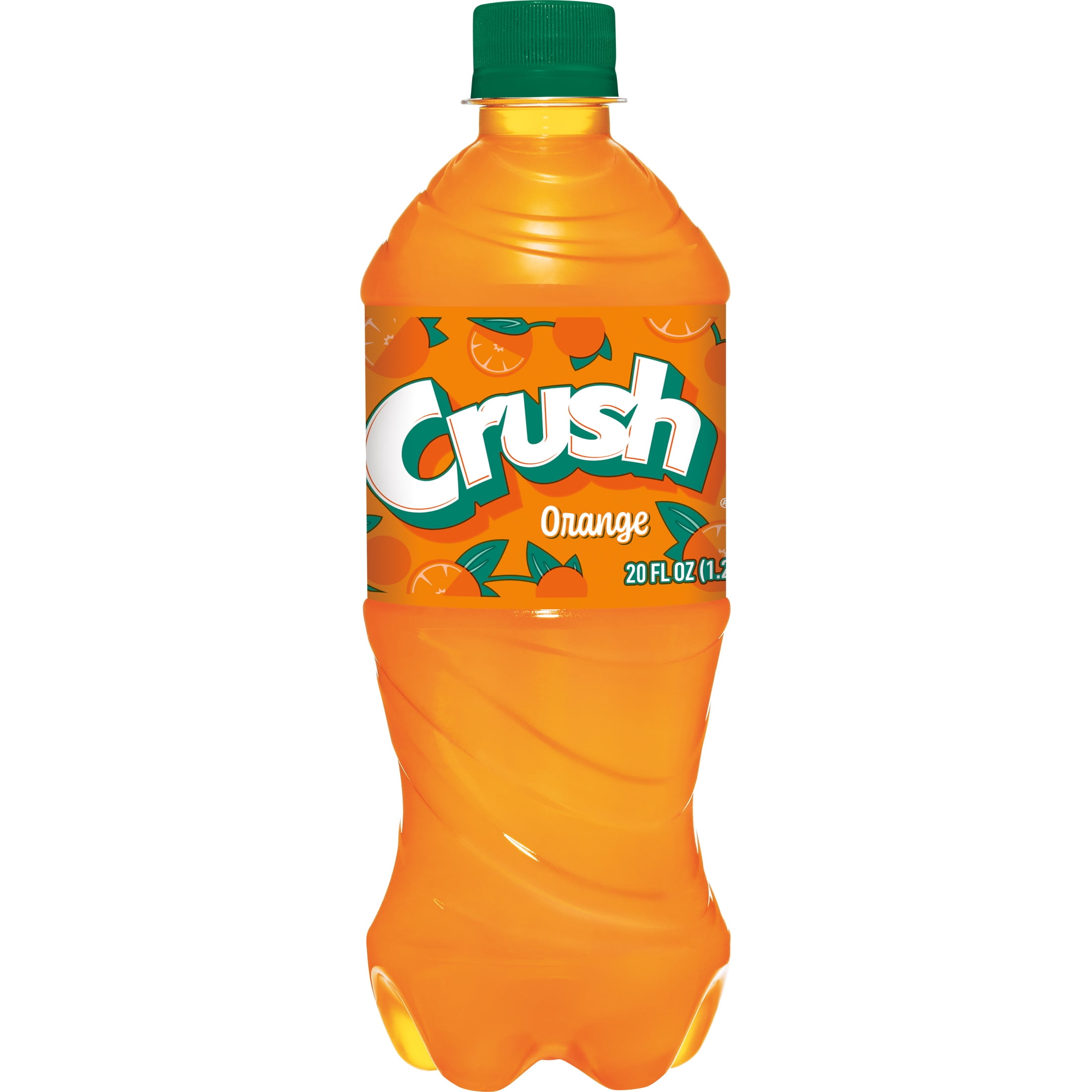 (4 pack) Crush Caffeine Free Orange Soda Pop, 20 fl oz, Bottle