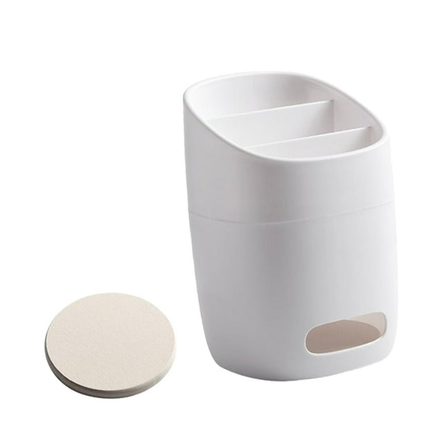 Organizador de Cubiertos de Almacenamiento de Cubiertos Caddy para de Comedor de Cocina Blanco con barro de diatomeas.