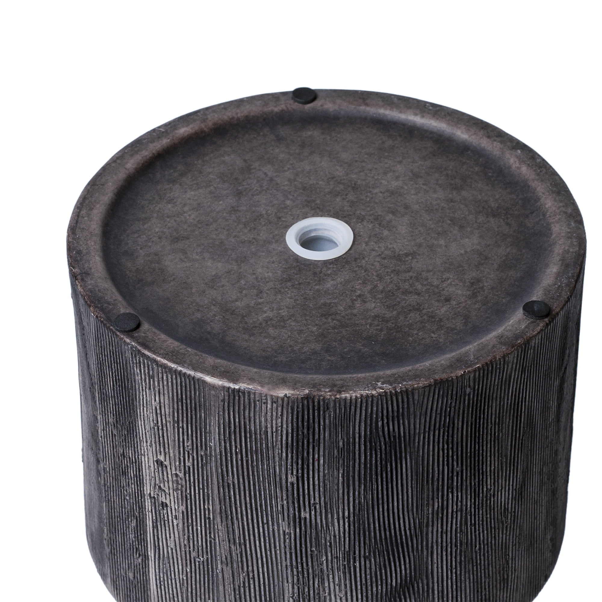 (2 pack) Better Homes & Gardens 8" x 8" x 7.2" Round Black Ceramic Alexander Plant Planter