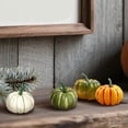thumbnail image 6 of 2Pcs Artificial Pink Pumpkins,3.1 Inch Lifelike Faux Speckled Magenta Pumpkin Decor with Gold Splashes,Reusable Halloween Table Mantel Centerpiece Ornaments, 6 of 7