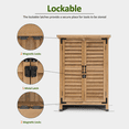 thumbnail image 6 of Mcombo Small Outdoor Wood Storage Cabinet, Outside Tools Cabinet (24.6" x 18.3" x 38.2" ) 0985CR, 6 of 8