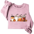thumbnail image 4 of Sweatshirts for Women Thanksgiving Printed Loose Casual Long Sleeved Hooded Sweatshirt,Sweatshirts for Women Pink, 4 of 4