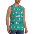 thumbnail image 3 of Salouo Cartoon Dogs Pattern Men's Sleeveless T Shirts,Men's Regular-Fit Tank Top Sports Shirt for Men Sleeveless Tank Shirt -Large, 3 of 6