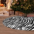 thumbnail image 6 of Rateoe Zebra Print Christmas Tree Skirt 36" for Xmas Holiday New Year Party Circle Tree Mat Ornaments Decoration, 6 of 7