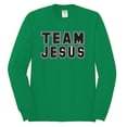 thumbnail image 2 of Wild Bobby Varsity Team Jesus Inspirational/Christian Men Long Sleeve Shirt, Kelly, Medium, 2 of 5