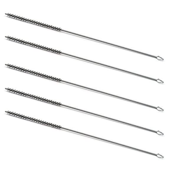 Utoolmart Steel Wire Cleaning Brush, Spiral Power Tube Brush, Steel Wire Tube Brush Cleaning Tool, Tube Bottle Brush, 0.2-inch Diameter 12-inch Length, 5pcs