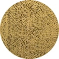 thumbnail image 1 of Ahgly Company Indoor Round Abstract Brown Modern Area Rugs, 4' Round, 1 of 4