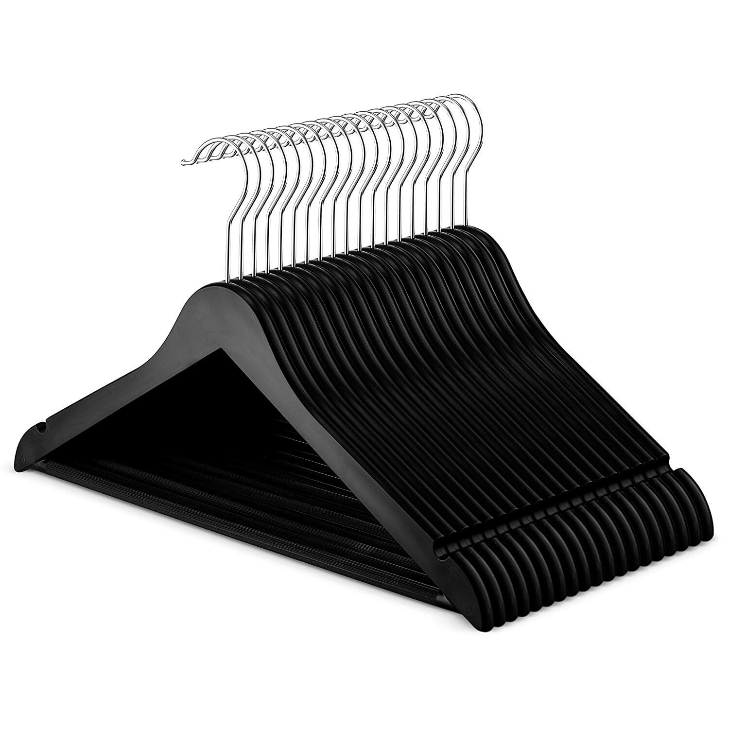 Premium Wood Look Plastic Suit Hangers (20pack) Wooden Hangers Design