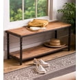 thumbnail image 6 of Plow & Hearth Deep Creek Bench/Table with Metal Frame and Rustic Wood, 6 of 6