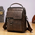 thumbnail image 2 of WEIXIER Men's Crossbody Bag Leather Small Business Shoulder Handbag for IPad 9.7", Dark Brown, 2 of 2