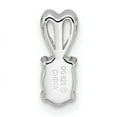 thumbnail image 3 of 925 Sterling Silver Polished back Simulated Opal Pendant Necklace 11x4mm Wide Pendant for Women, 3 of 4