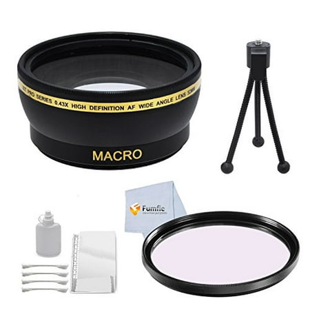 52mm Wide Angle Lens Accessory Kit For Nikon D40, D40x, D50, D60, D70, D70s, D80, D90, D3000, D3100, D3300, D5000, D5100, D5200, D5300, D7000, D7100, D600, D610, D800, D800E, DF, D4, D4S DSLR (Best Wide Angle Lens For Nikon D600)