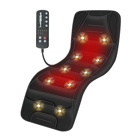 Full Body Massage Mat with Heat Extra Large Vibration Back Massager Pad with 10 Motors, 5 Modes, 3 Intensities