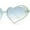 Blue, variant on Womens Iridescent Rhinestone Bling Bubbly Heart Shape Sunglasses White - Black