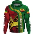 thumbnail image 4 of Sudadera con capucha con cremallera para hombre y mujer, con estampado 3D de la bandera de Etiopía, país de África, emblema nacional etíope, ropa de calle, 4 of 4