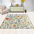 thumbnail image 2 of Yayeee Area Rugs for Living Room 5.2'x4' Non Slip Washable Bedroom Floor Carpet, Watercolor Wildflowers Pattern, 2 of 5