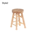 thumbnail image 1 of Durable Wooden Material High Reduction 1:12 Proportion Miniature Chair Simulation Furniture Model for Doll House Dollhouse Accessories STYLE 2, 1 of 8