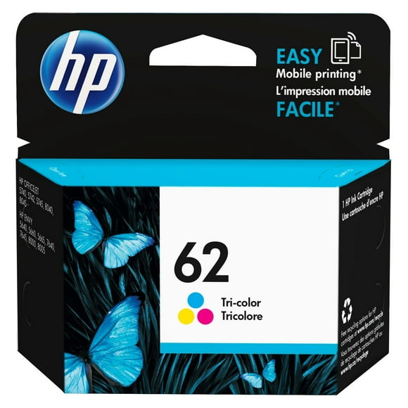 HP 62 Cartouche d’encre tricolore d’origine (C2P06AN) Tricolore