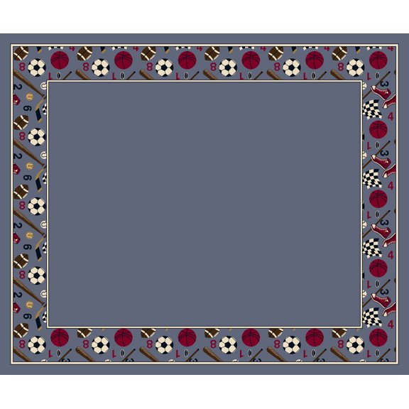 Milliken Design Center Area Rug GOOD SPORTS LAPIS Good Sports Lapis 2' 4" x 15' 6" Runner