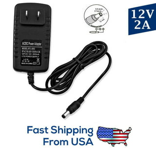  DC 12V 2A UL-Listed Power Supply,DC 12V Power Adapter DC12V  Cable 12V DC Cord,5.5mm x 2.5mm DC Jack for LED Strip,CCTV Camera,Wireless  Router,Monitor,Video Phone,Display, Black : Electronics