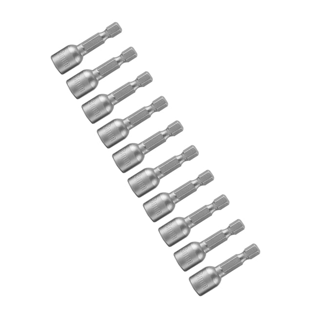 Juego de 10 destornilladores magnéticos con punta hexagonal métrica de 1/4" para taladros eléctricos