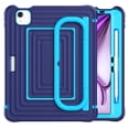 thumbnail image 3 of Case for iPad Air 11 inch (2026 M4/2025 M3/2024 M2), 3-in-1 Silicone Tablet Case with 180° Adjustable Stand, Shoulder Strap, Dark Blue, 3 of 7