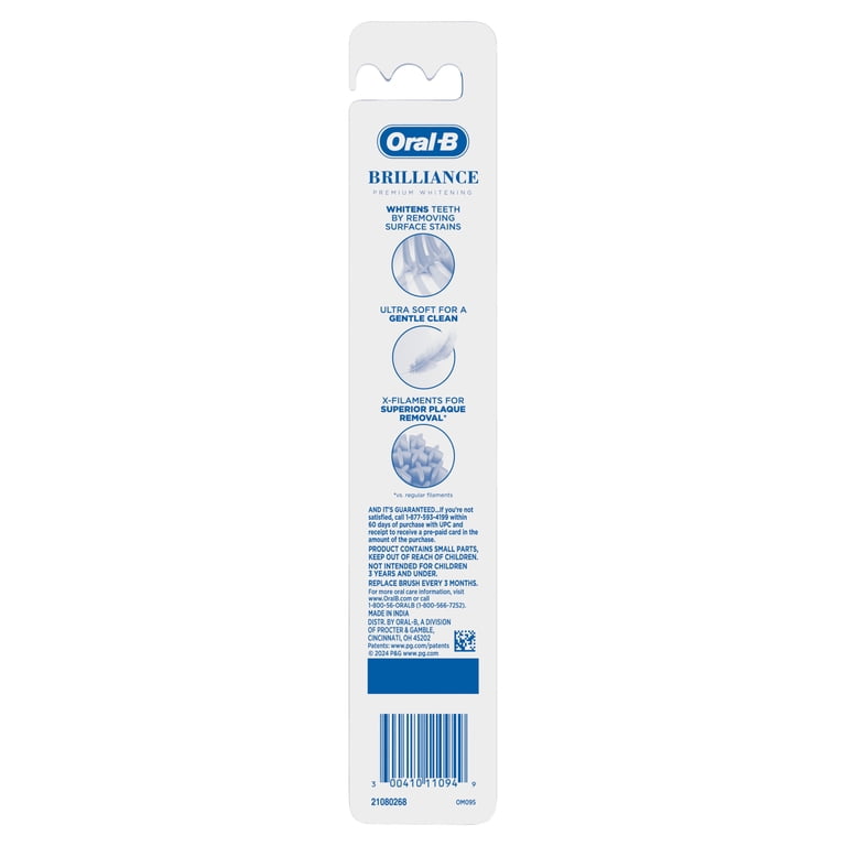 Oral-B Toothbrush Pro Whitening Brilliance, Medium, Sky Blue, 1