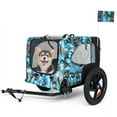 thumbnail image 2 of Outdoor Heavy Duty Collapsible Pet Bike Trailer with 16-Inch All-Terrain Wheels & Universal Hitch – Foldable Dog/Cargo Carrier Cart for Bicycles, 2 of 10