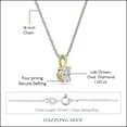 thumbnail image 5 of Dazzlingrock Collection IGI Certified 1.00 Cttw Oval Solitaire Lab Grown White Diamond 4 Prong Pendant Necklace with 18 inch Silver Chain for Women in 10K Solid Yellow Gold, 5 of 6