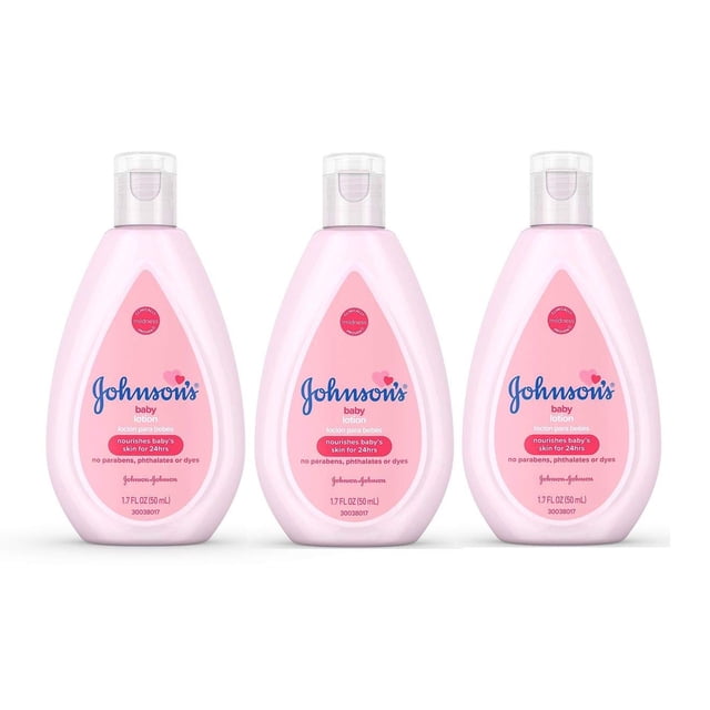 Loción para bebés Johnson's Travel, tamaño 50 ml (paquete de 3)