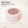thumbnail image 2 of Fuzoiu Color Flowers Print Portable Jewelry Box,Round Mini Leather Travel Jewelry Case,Small Travel Jewelry Organizer,Jewelry Holder for Ring Necklace Earring for Women Girls-Pink, 2 of 7