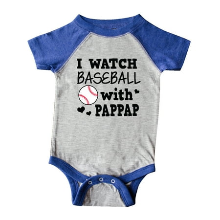 

Inktastic I Watch Baseball with My Pappap Gift Baby Boy Bodysuit