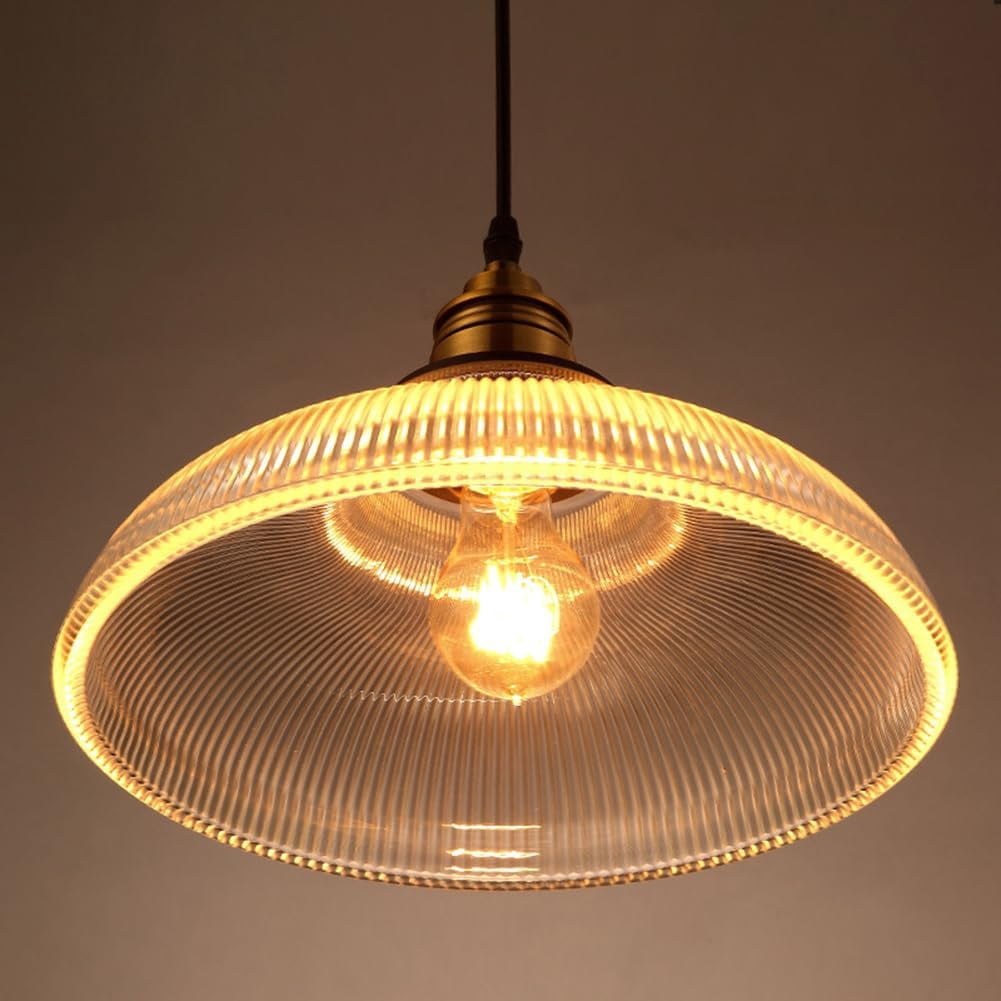 Rustic Amber Glass Pendant Lighting for Dining Room, Modern Farmhouse Pendant Lamp, Retro American Style Pendant Light Fixture, Vintage Simple Pendant Light for Kitchen Island Over Table