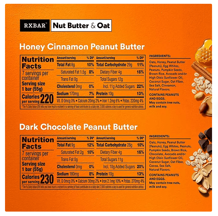 RX Nut Butter & Oat Bar Variety Pack, 14 ct.