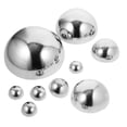 thumbnail image 4 of HOOWIFFY Reflective Metal Sphere Decorative Garden Ornament Half Gazing Ball, 4 of 8