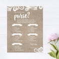 thumbnail image 3 of Koyal Wholesale Burlap Lace Wedding Bridal Shower Game Cards, What's in Your Purse, 20-Pack, 3 of 5