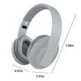 thumbnail image 3 of LACKUST 5.3 Wireless Bluetooth Headset,Clearance Noise Cancelling Bluetooth Headphones for Kids,Full-Ear,Heavy Bass,Foldable Telescopic Cable for Communication,Gray, 3 of 8