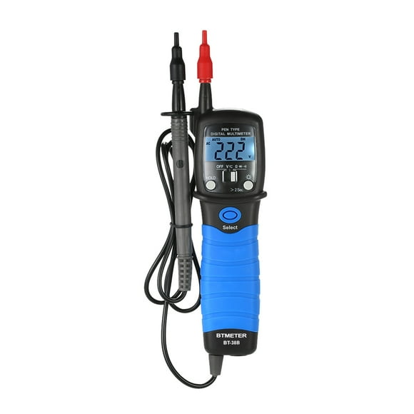 BTMETER  BT-38B High-Precision Pen-Style Multimeter with LCD Display, Auto-Ranging Voltage Tester, Compact Design for Easy Handling, Battery Not Included