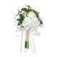 thumbnail image 2 of Bouquet de boda rosas blancas para la novia rosas artificiales flores falsas ramo de novia para fiesta día de San Valentín ducha de novia, 2 of 9