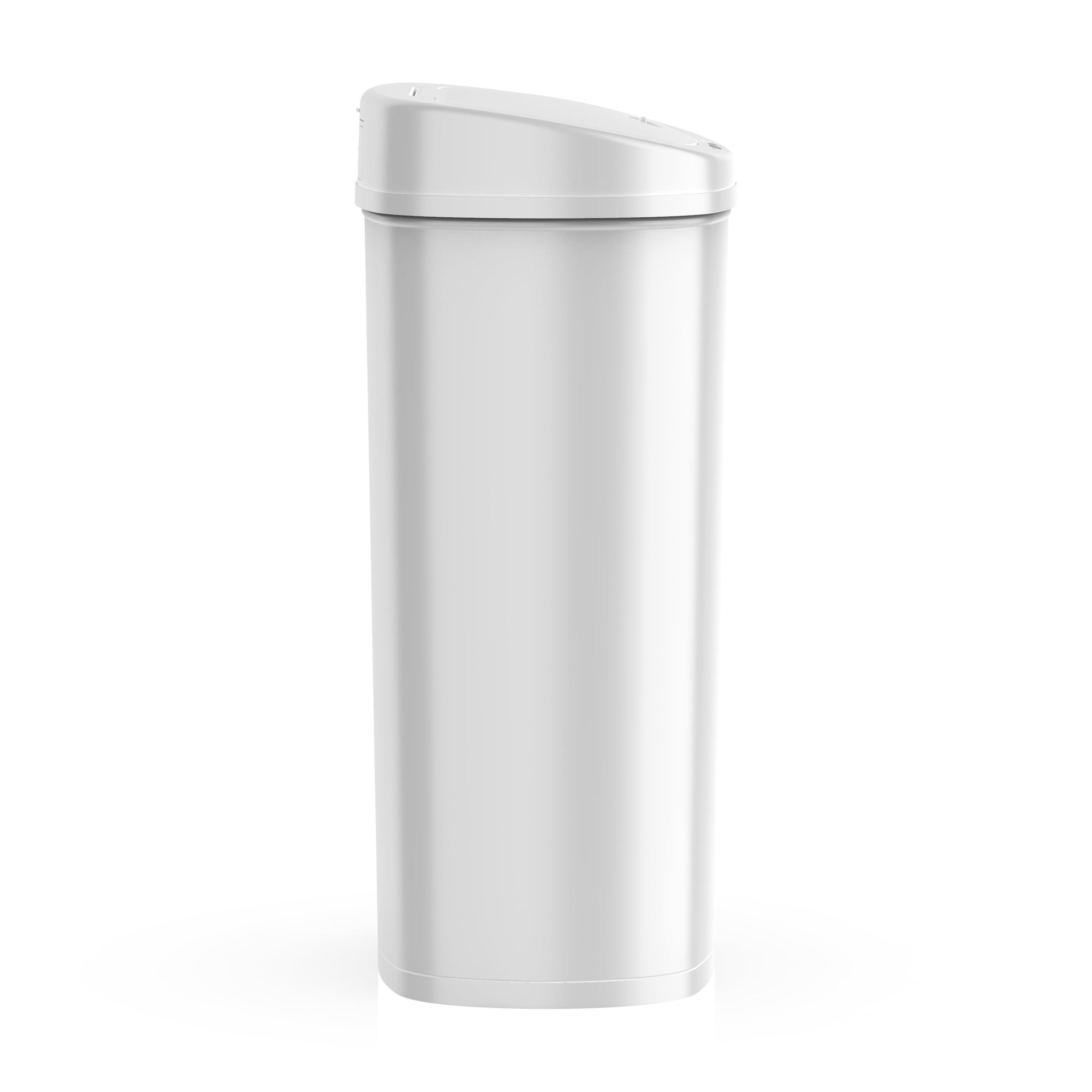 Mainstays Motion Sensor Trash Can, 13.2 Gallon, White Stainless Steel