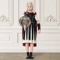thumbnail image 2 of EnJoCho Girls Roman Warior 𝖢ostume Set Short Sleeve Dress with Headband Retro Battle Outfit for Hallow-een Stage Performance Junior Kids Cos-play Party, 2 of 8
